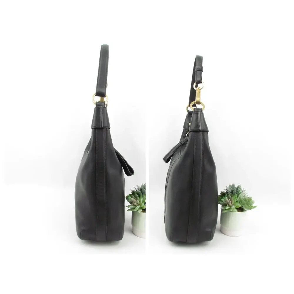 Coach Black Leather Hobo Bag